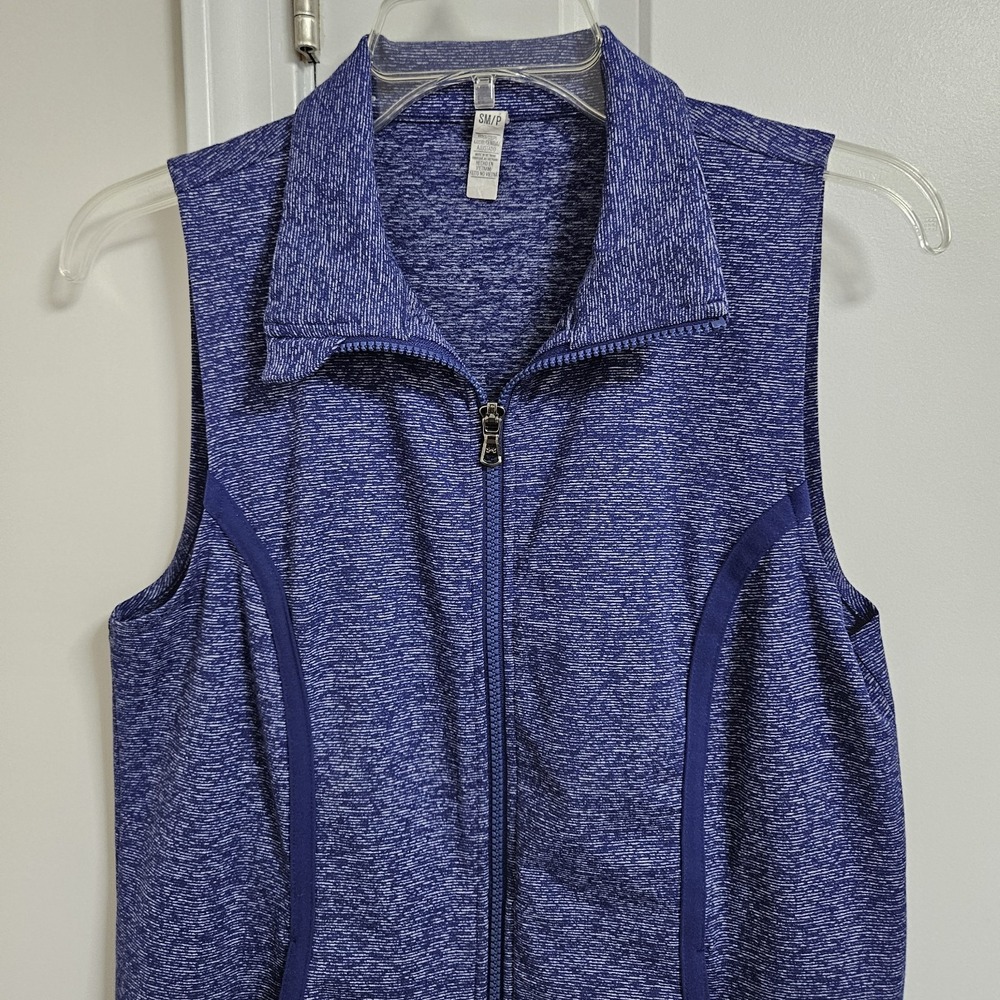 Under Armour Vest Womens Sm Blue Space Dye Full Zip Fitted  Athletic Athleisure - Picture 5 of 9